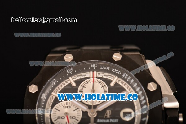 Audemars Piguet Royal Oak Offshore Chrono Clone AP Calibre 3126 Automatic PVD Case with Black Dial and White Stick Markers (EF) - Click Image to Close